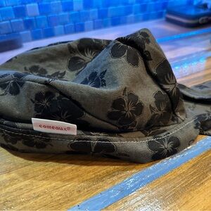 Black Floral Women's Hat